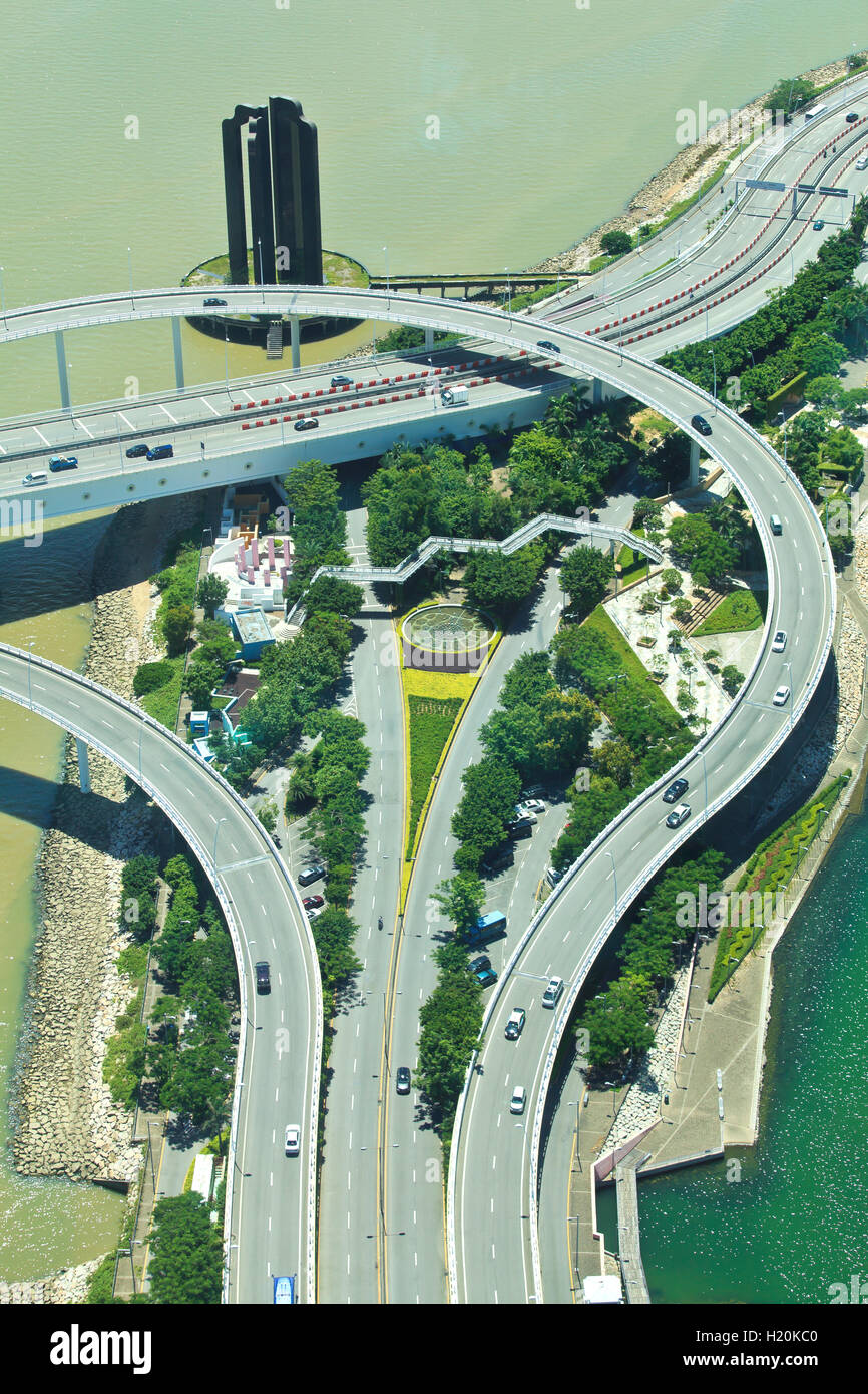 Autobahn in modernen Stadt Stockfoto