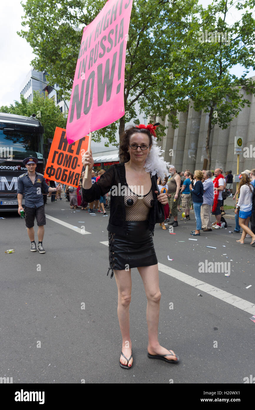 Christopher Street Day in Berlin. Deutschland. Stockfoto