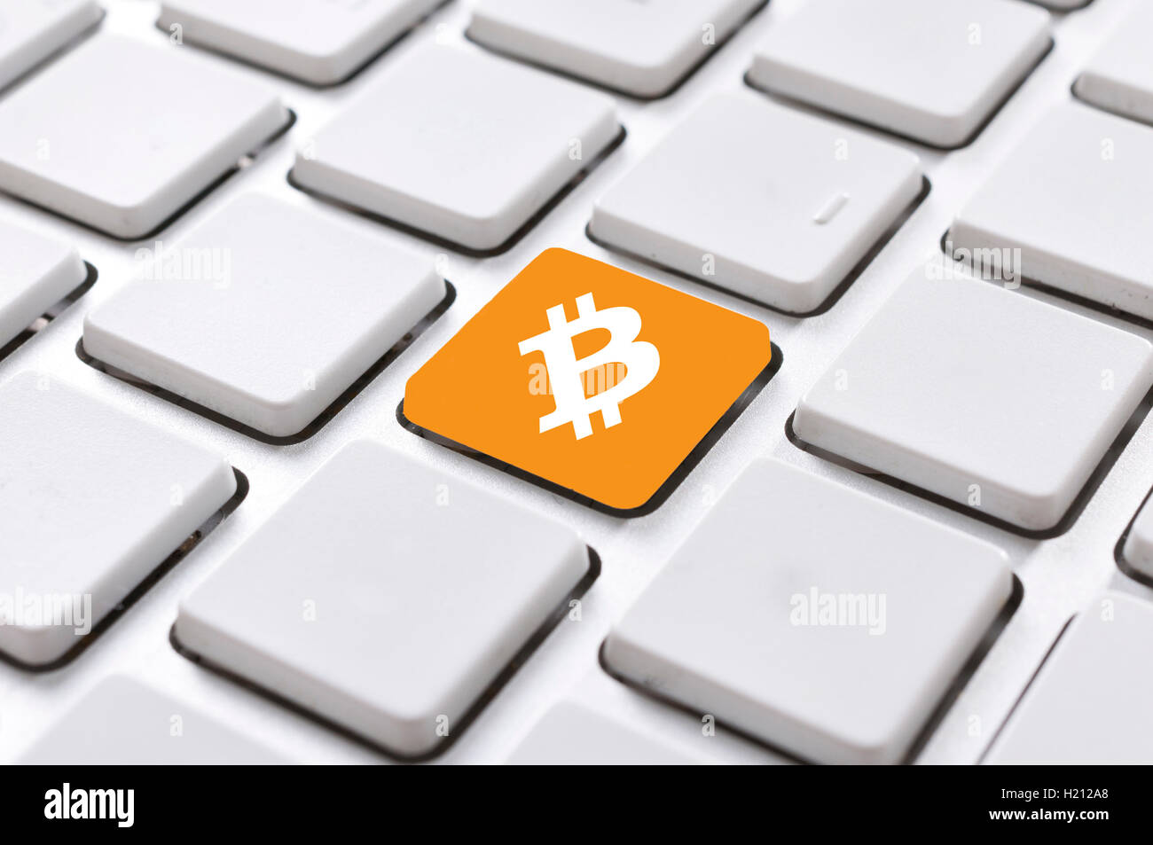 Schaltfläche "Bitcoin" Stockfoto