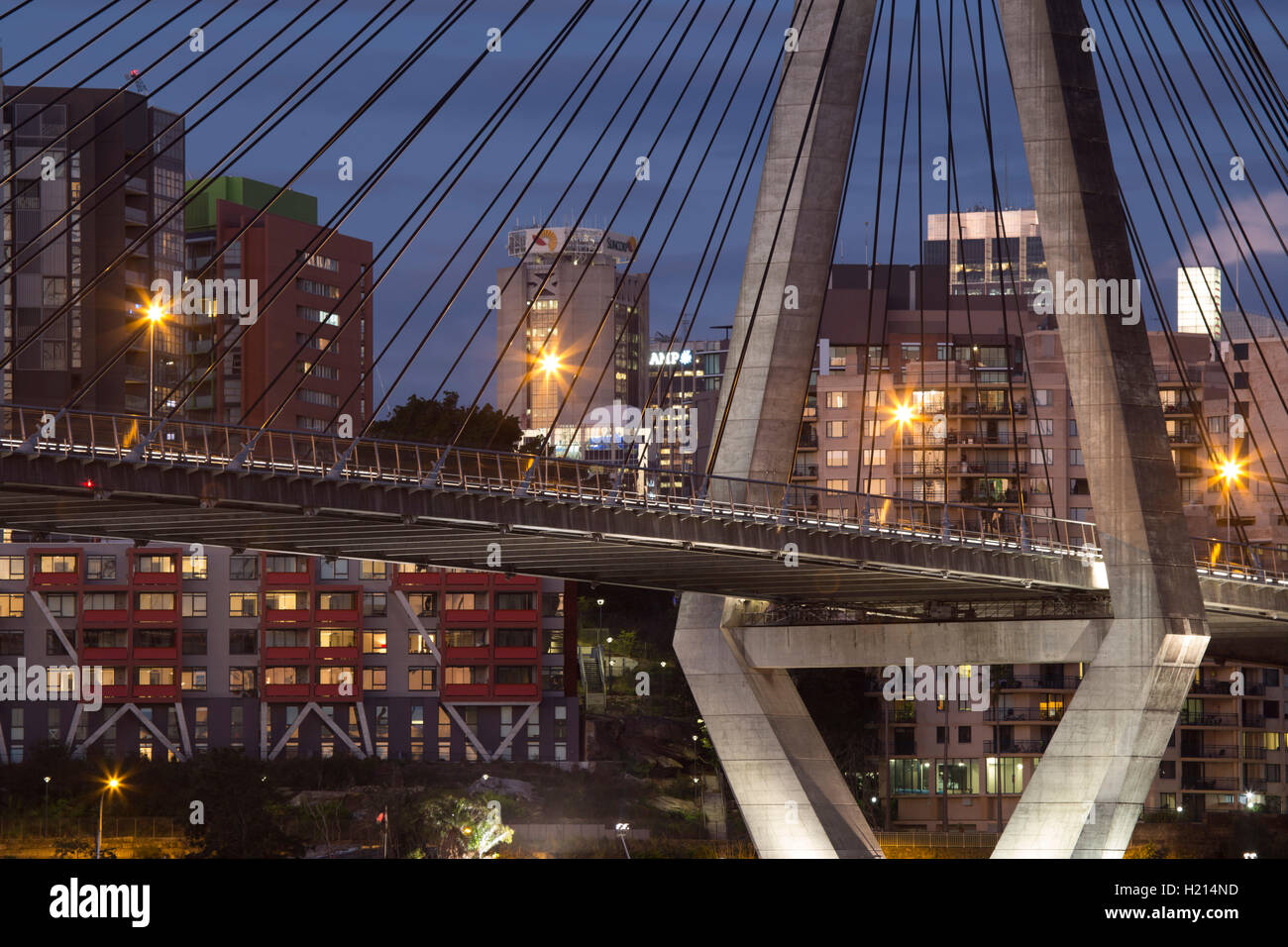 ANZAC Bridge bildet die wichtigste Verbindung von Sydney an der Western Distributor Sydney Australia Stockfoto