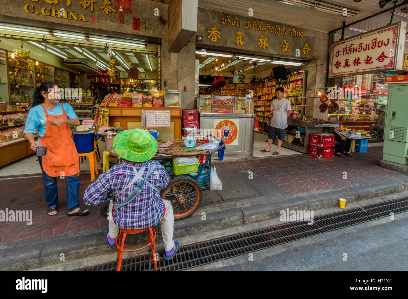 Kreditoren und Debitoren in Chinatown Bangkok Thailand Stockfoto