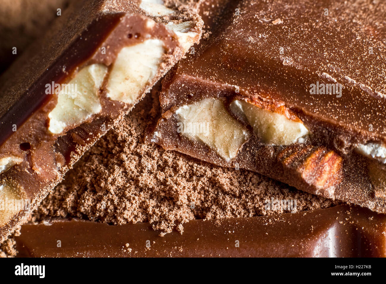 Schokolade Tablet Makro Stockfoto