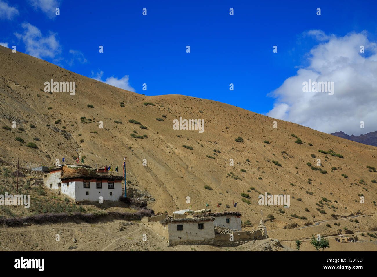 Lalung Dorf in Spiti Valley (Indien) Stockfoto