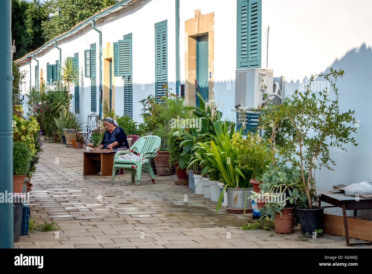 Das erste soziale Wohnprojekt in Zypern, Stadtteil Samanbahce in zentrale Lefkosa / Nikosia Stockfoto