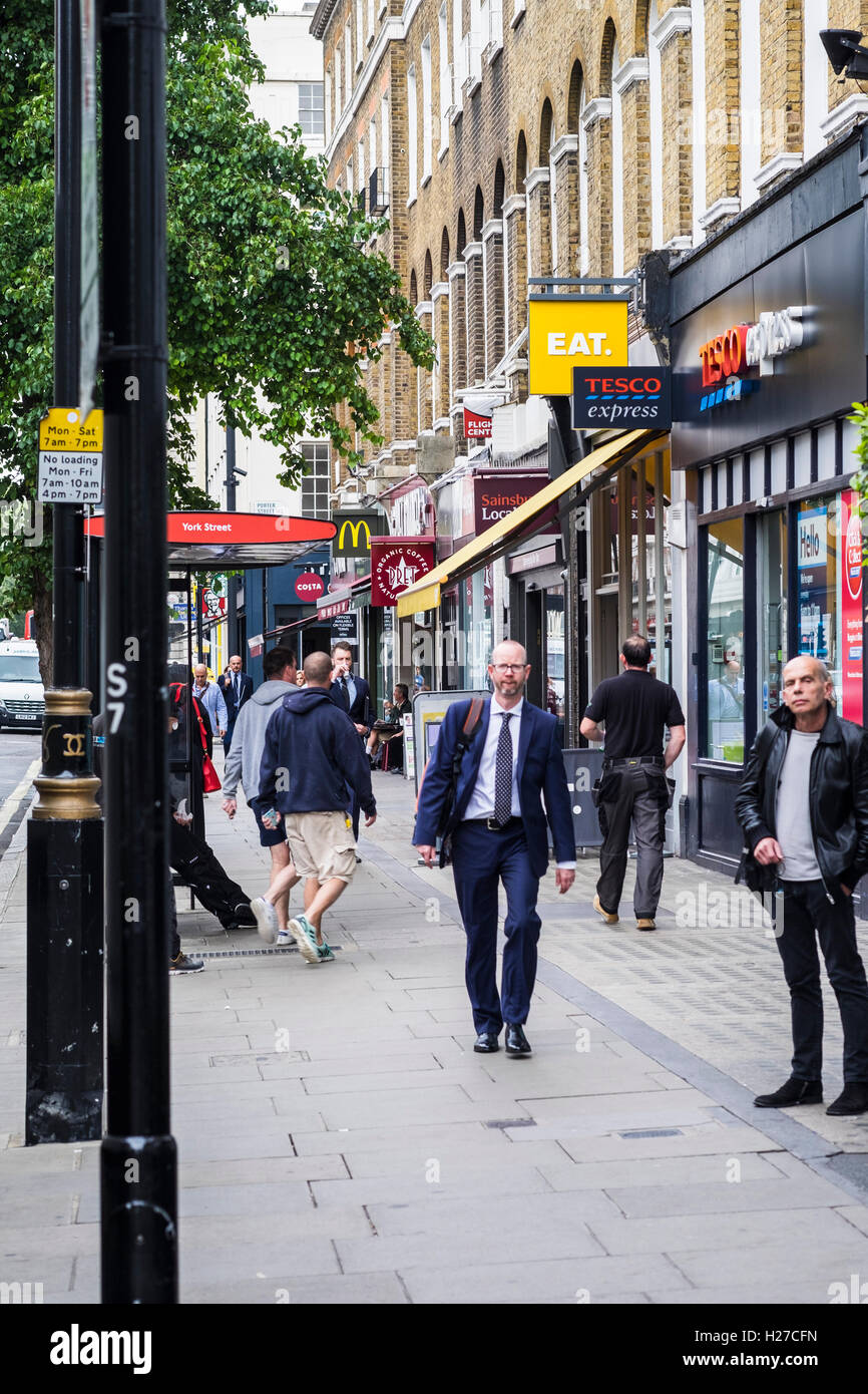 Baker Street, Marylebone, London, England, Vereinigtes Königreich  Stockfotografie - Alamy
