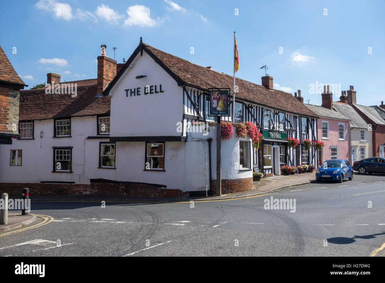 Die Bell Inn Clare Suffolk England 2016 Stockfoto