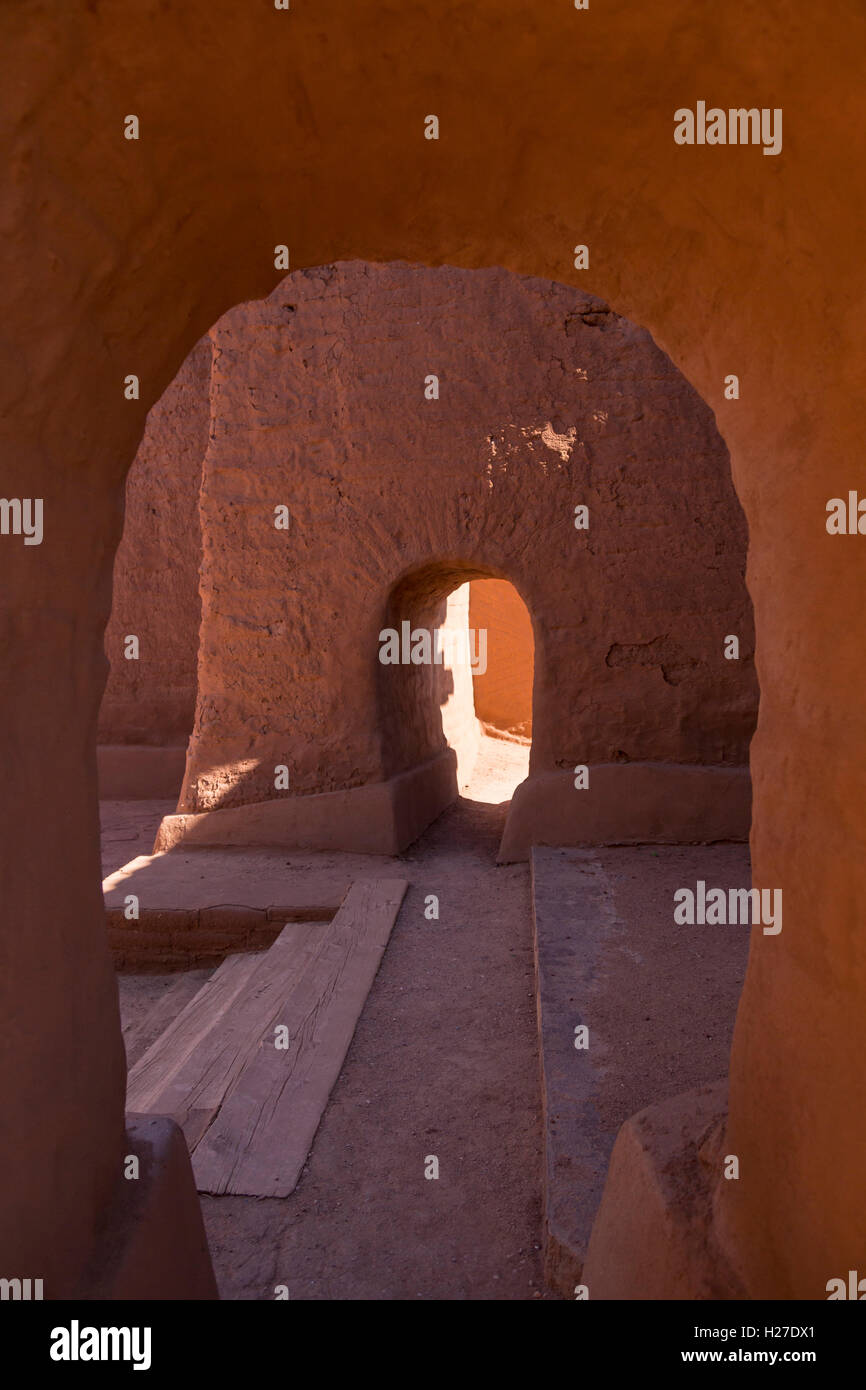 Pecos (New Mexico) die spanische Kirche am Pecos National Historical Park. Stockfoto