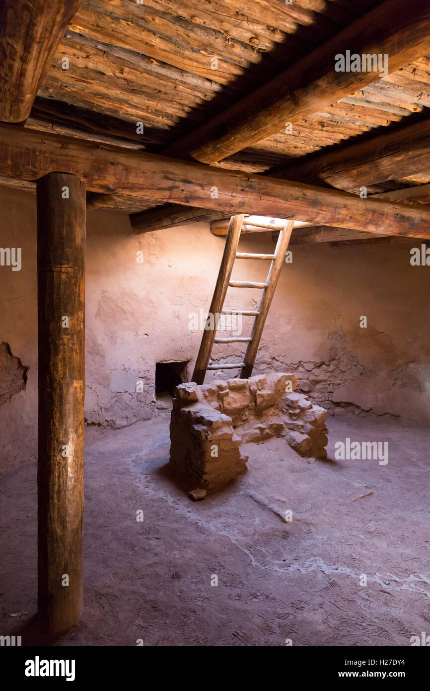 Pecos (New Mexico) ein Kiva am Pecos National Historical Park. Stockfoto