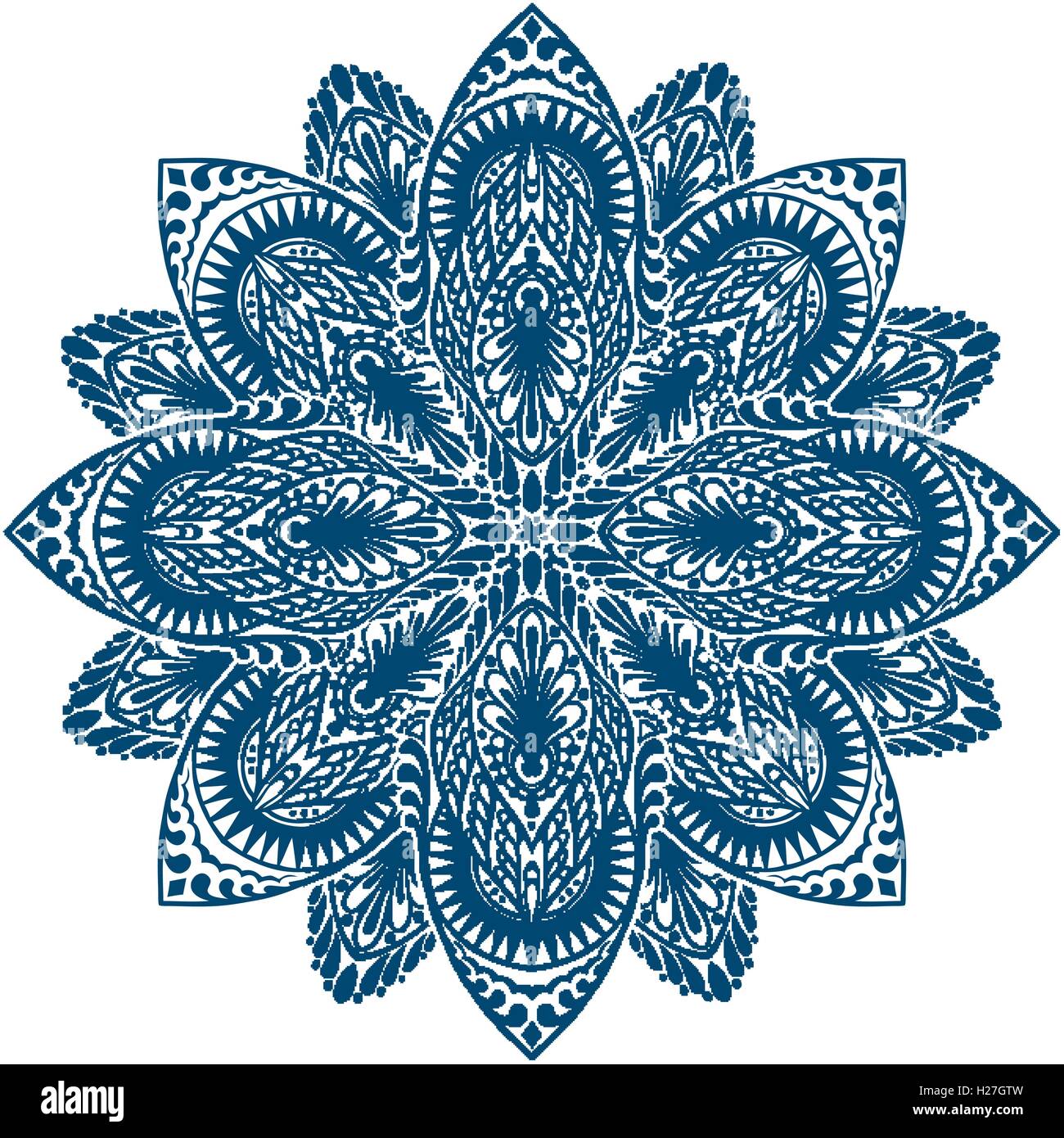 Mandala. Dekorative ethnischen floral Ornament. Vektor-Illustration isoliert auf weißem Hintergrund Stock Vektor