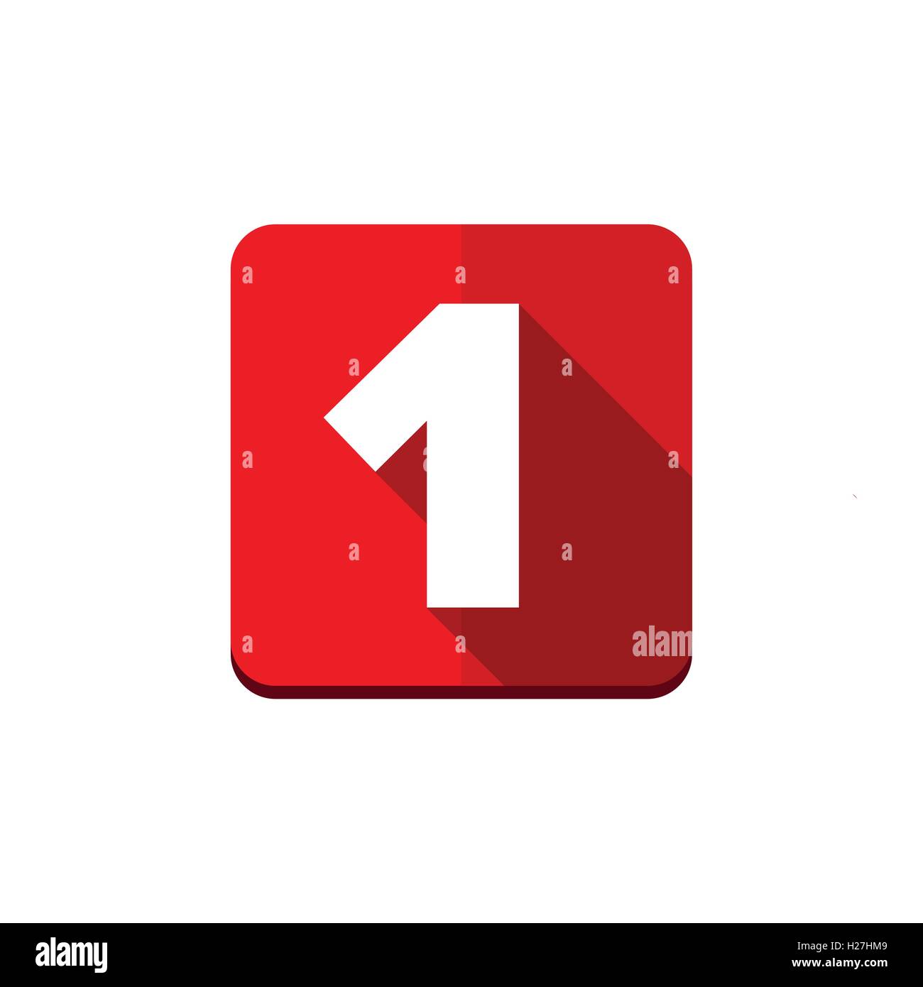 Nummer eins Vektor-Taste Stock Vektor