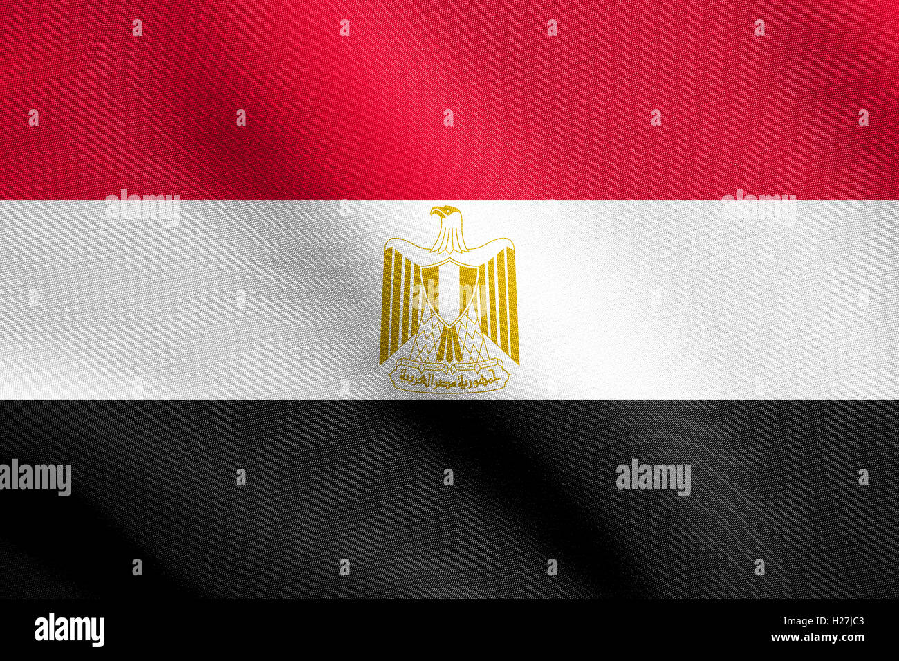 Ägyptische offizielle Nationalflagge. Arabische Republik Ägypten patriotische Symbol, Banner, Hintergrund-Element. Flagge von Ägypten zu winken Stockfoto