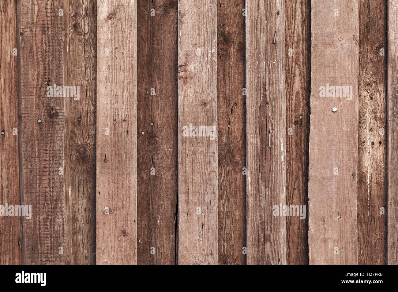 Vintage braun verwitterter Holzwand, Foto Hintergrundtextur Stockfoto