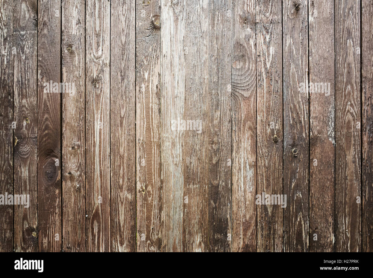 Alte braune verwitterter Holzwand, Foto Hintergrundtextur Stockfoto