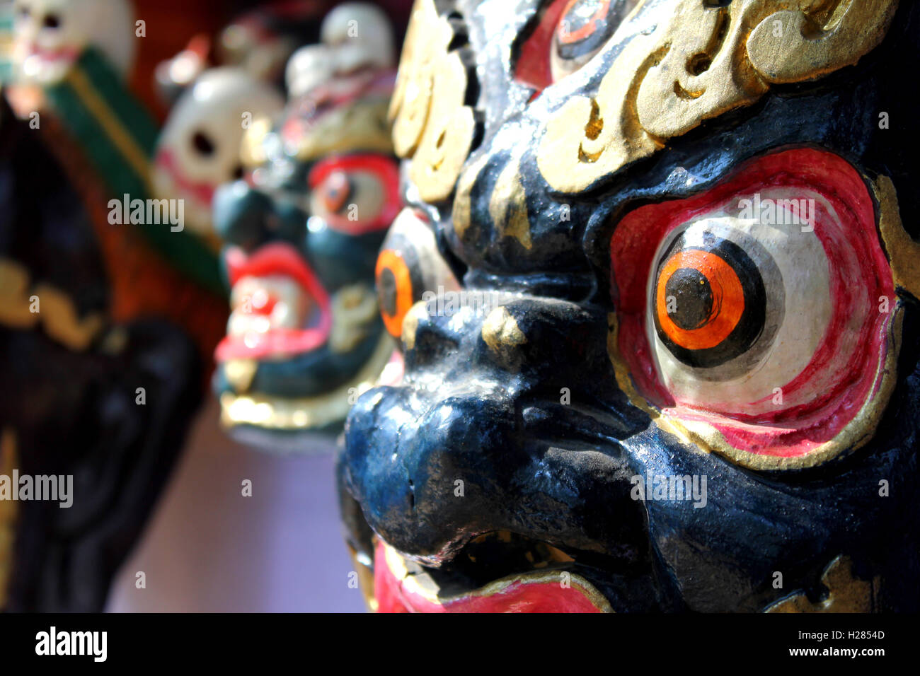 Drachenmaske in Surajkund fair Stockfoto