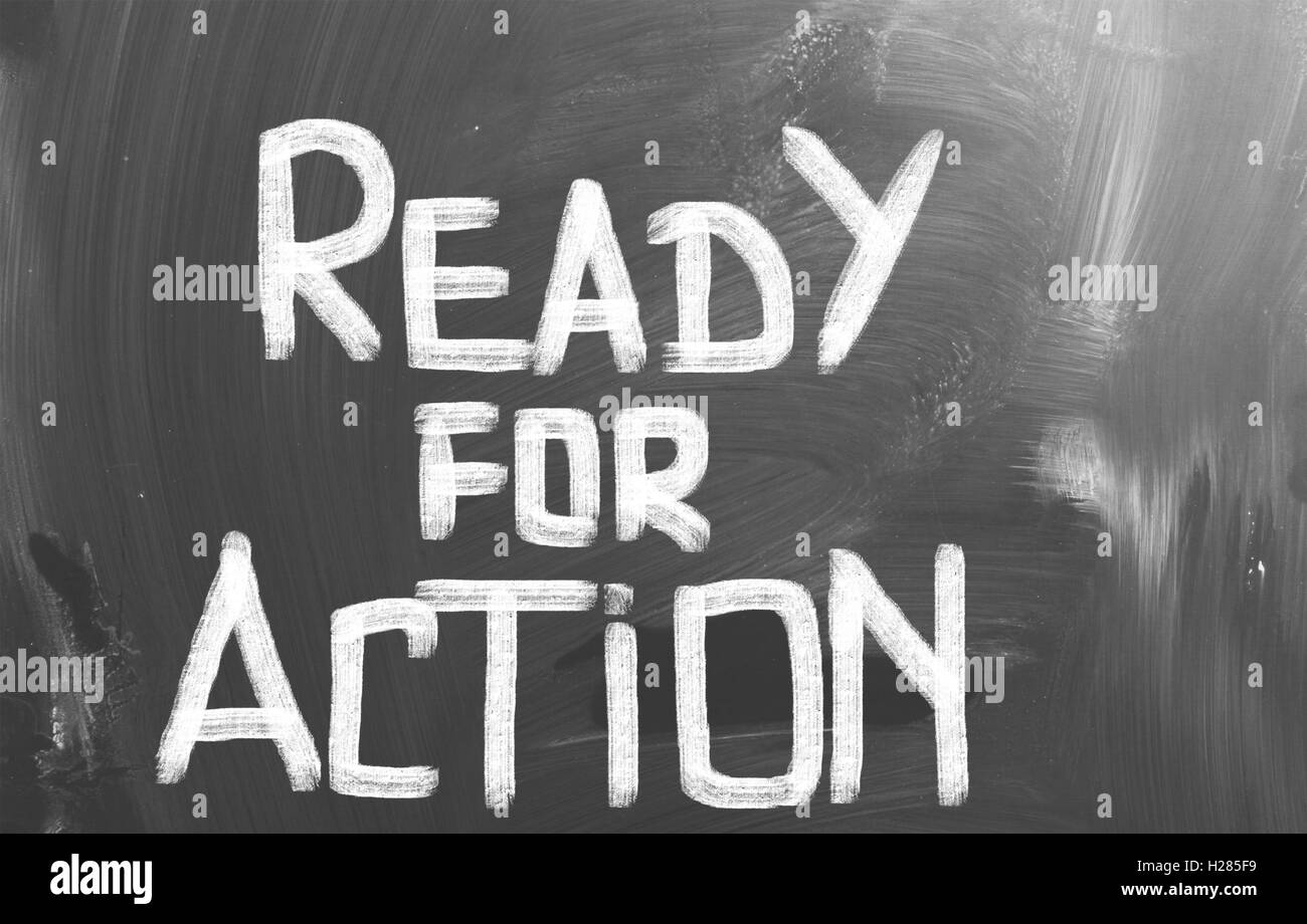Bereit für Action Concept Stockfoto