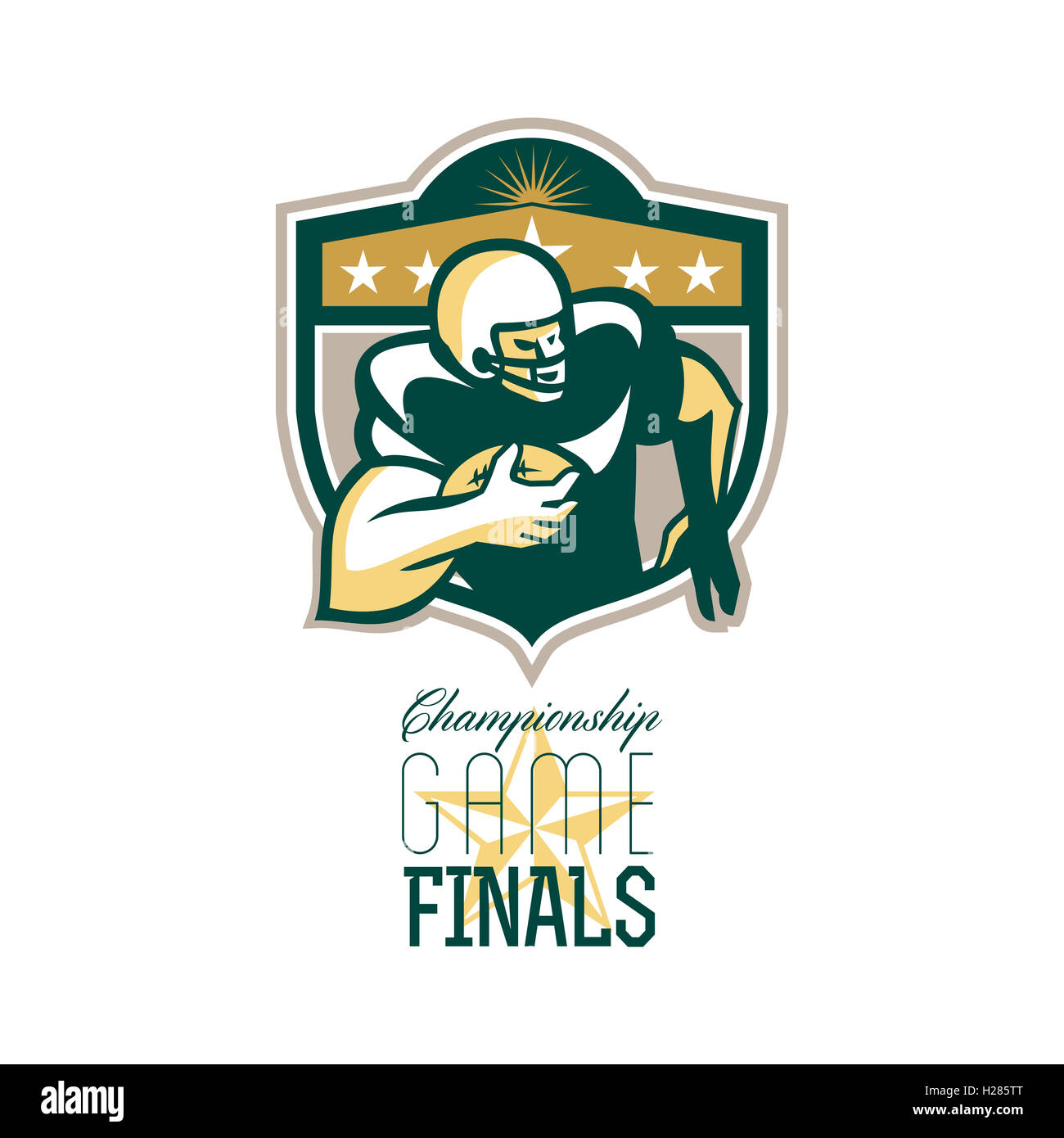 US-amerikanischer American-Football-Meisterschaft Spiel Finale QB Stockfoto