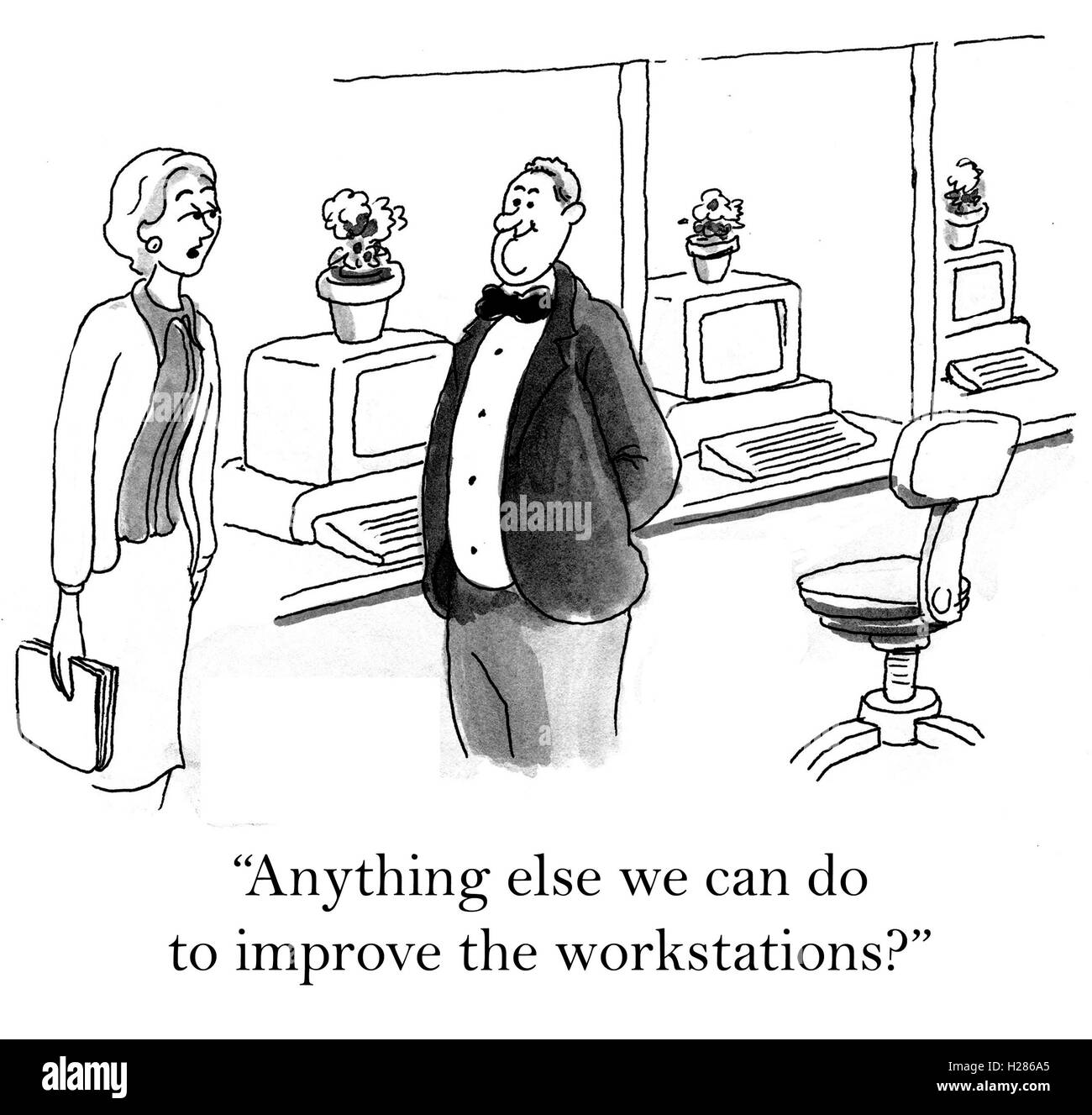 Verbesserter WorkStations Stockfoto