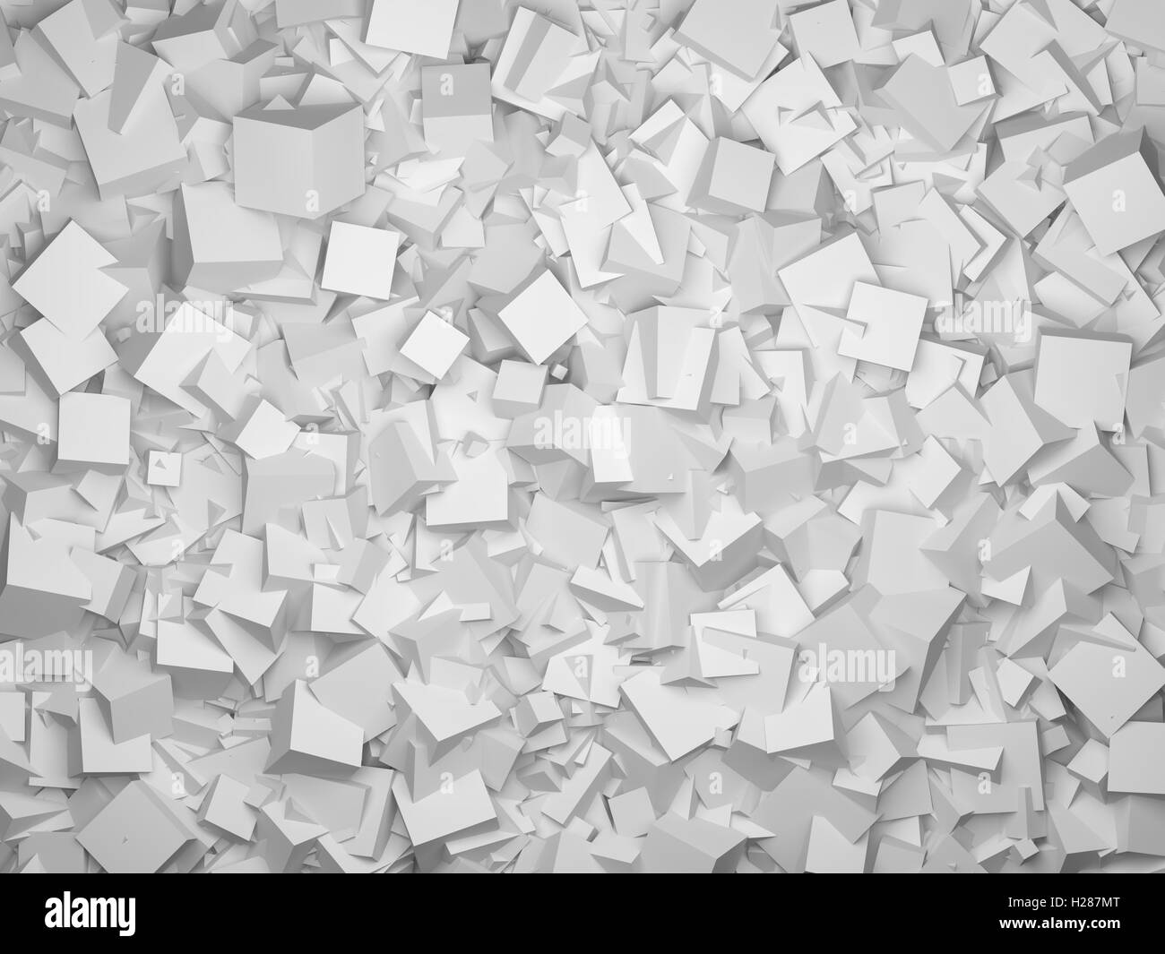 Abstrakte geometrische Form von 3d graue Würfel Stockfoto