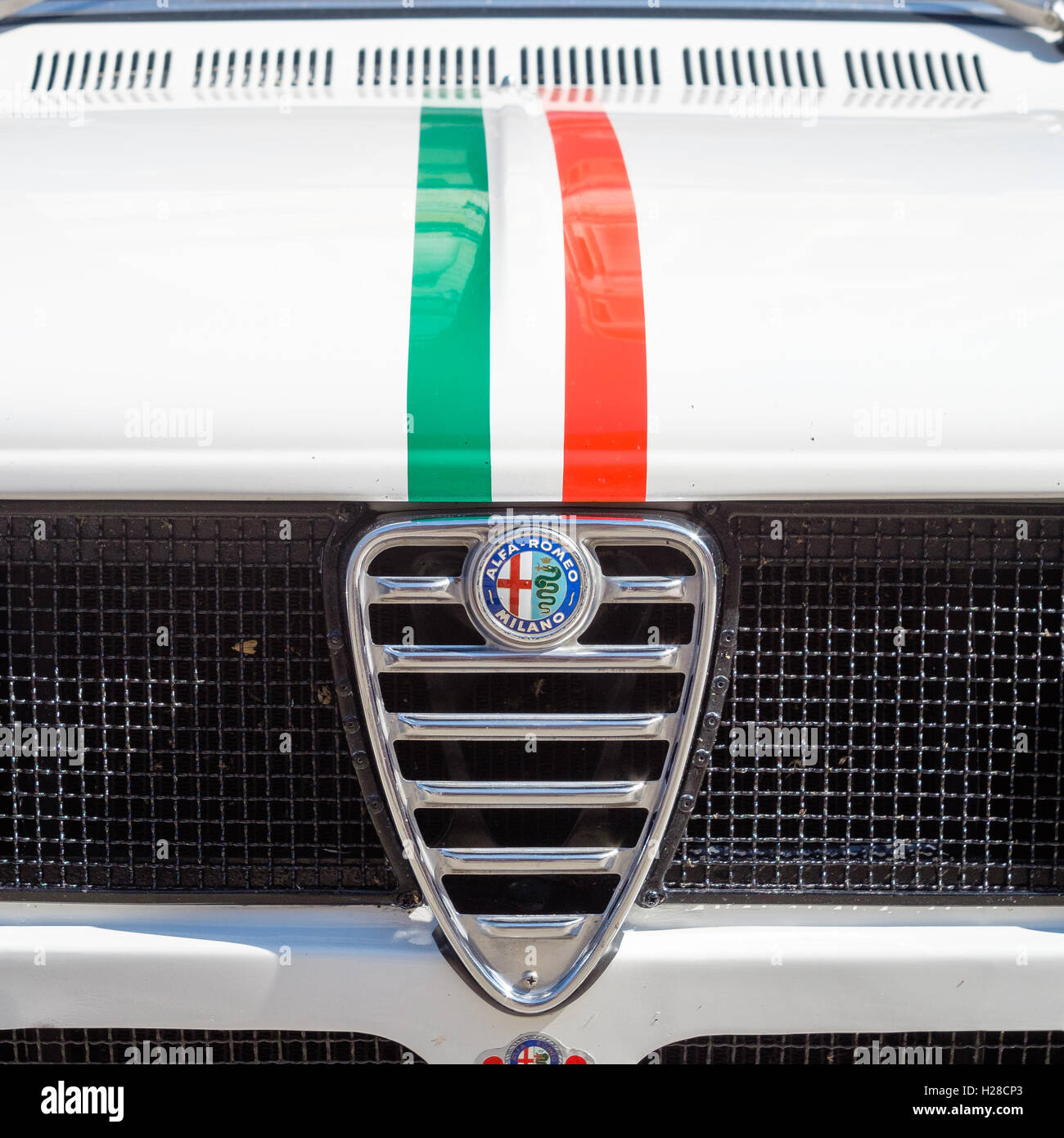 Ferrara, Italien-24. September, 2016.Front Detail von Alfa Romeo, italienische Automobilgeschichte, die Hälfte der 900 Stockfoto