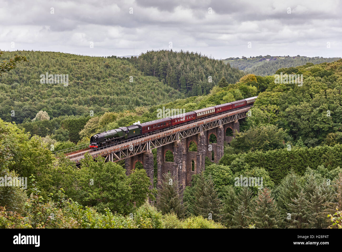 Die königlichen Herzogtums, Herzogin von Sutherland, dämpfen über St Pinnock in Cornwall, zum ersten Mal. Stockfoto