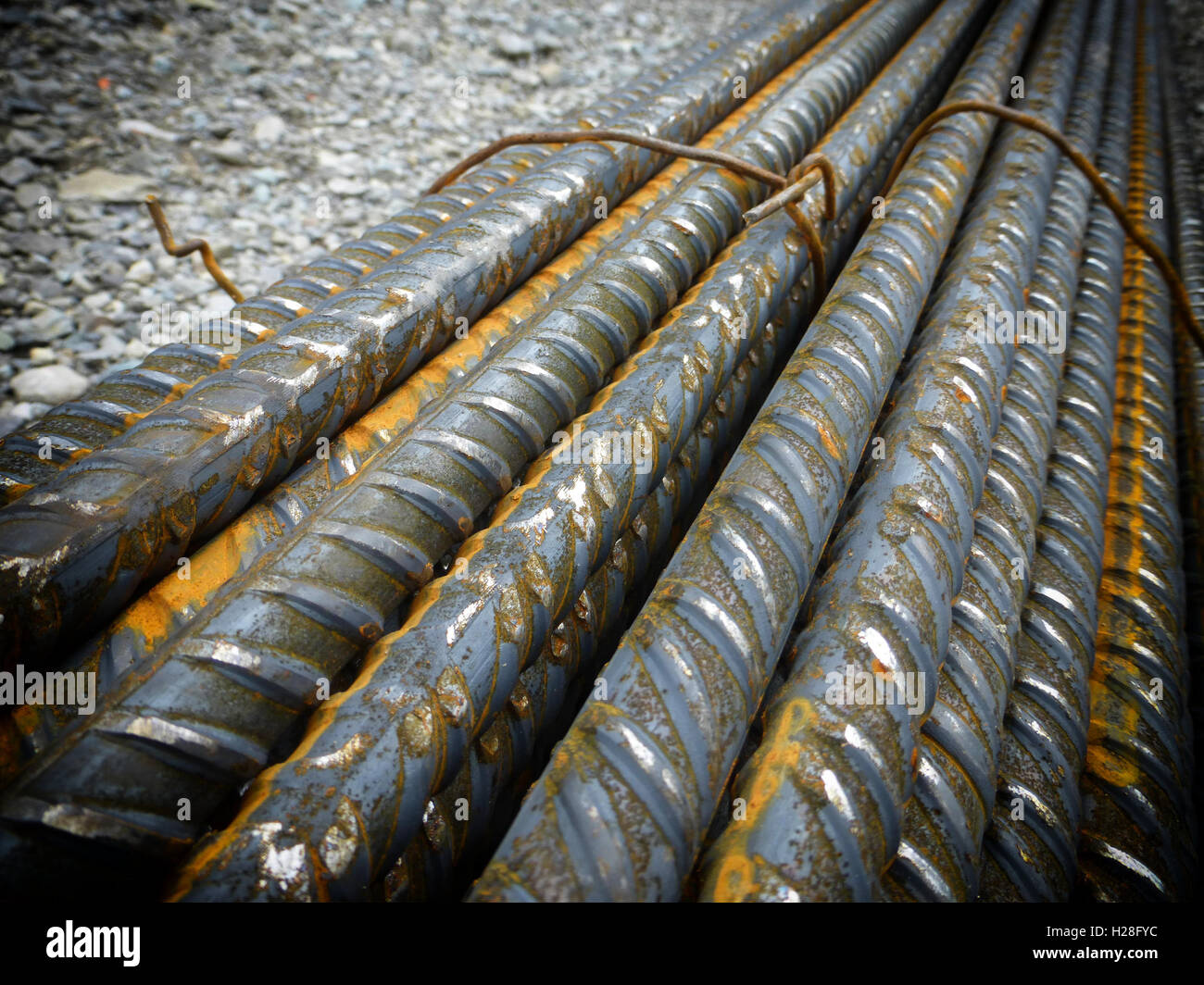 Eisenstangen für armierten Beton Stockfotografie - Alamy