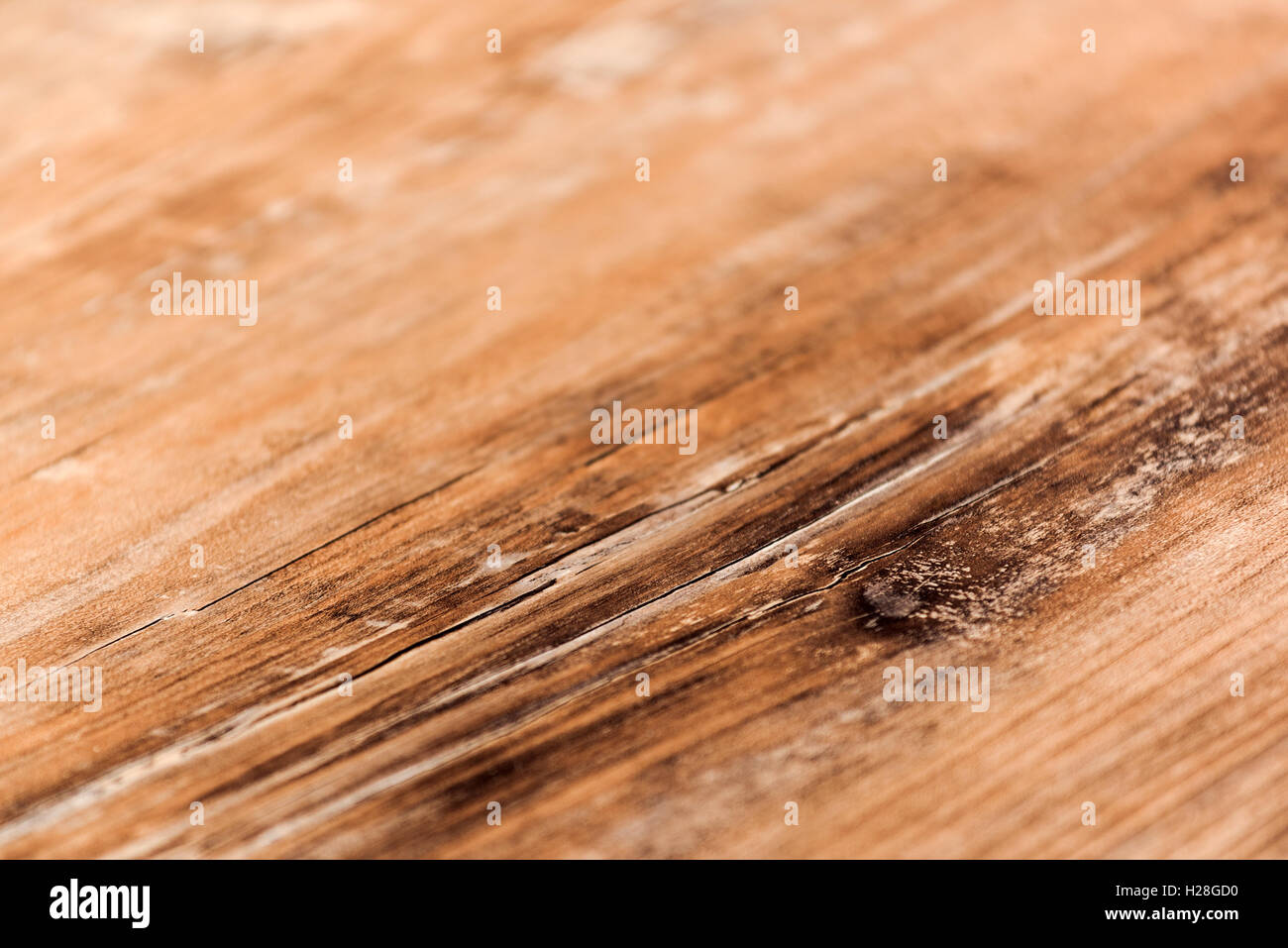 Holzbrett als abstrakten Hintergrund hautnah mit geringen Schärfentiefe, Tiefenschärfe Stockfoto