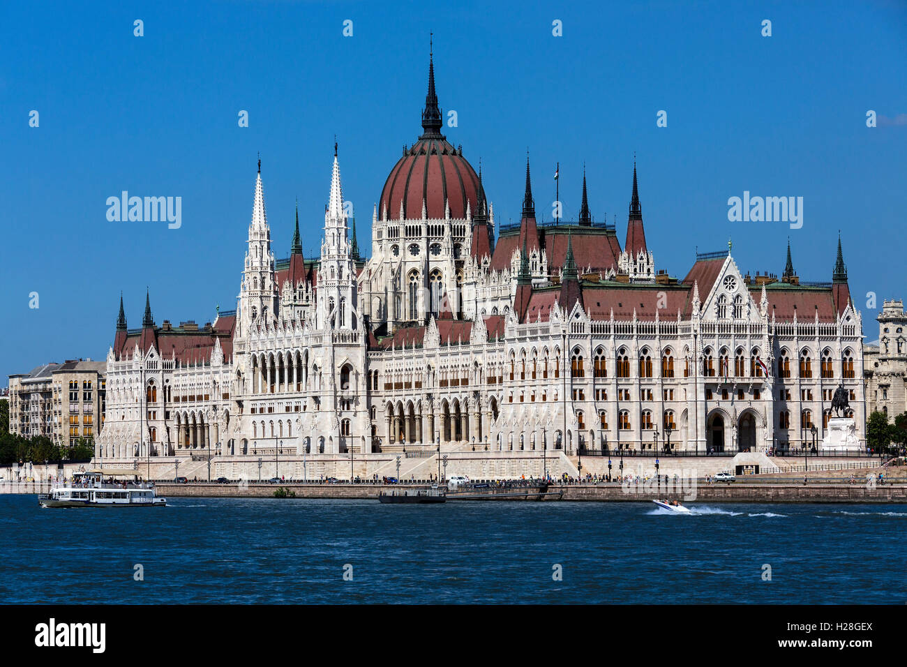 Das Parlamentsgebäude in Budapest, Ungarn. Es ist der Sitz des ungarischen Montage. Stockfoto