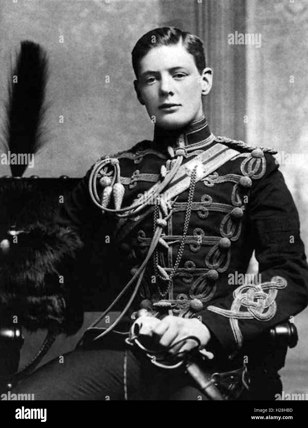 "Winston Churchill" in Militäruniform Stockfoto