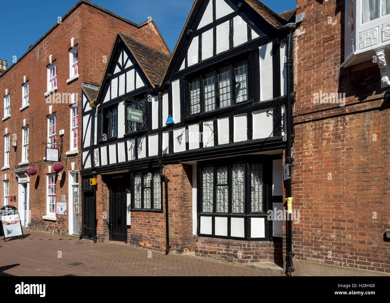 Damm-Haus, ein 16. Jahrhundert Fachwerk-denkmalgeschütztes Gebäude, Dam Street, Lichfield, Staffordshire, England, UK Stockfoto