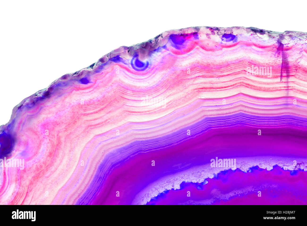 Zusammenfassung Hintergrund - rosa Achat Scheibe mineral Stockfoto
