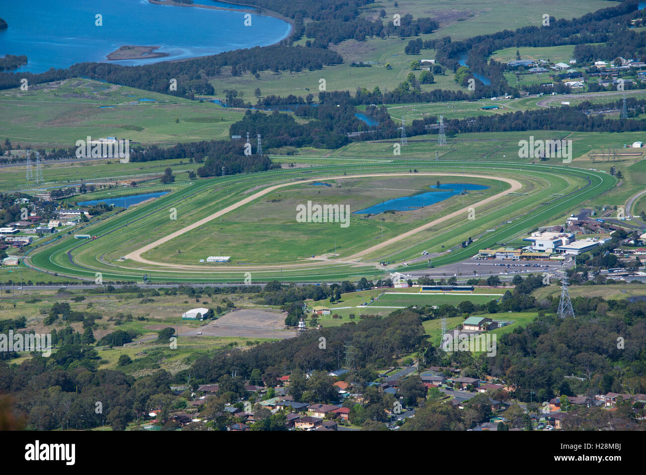Pferderennbahn Kembla Grange Illawarra Wollongong NSW Australia Stockfoto