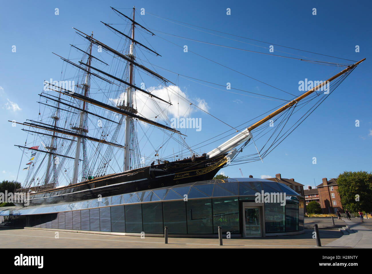 Cutty Sark, legendäre britische Klipper, Greenwich Pier, Südost-London, England, Vereinigtes Königreich Stockfoto