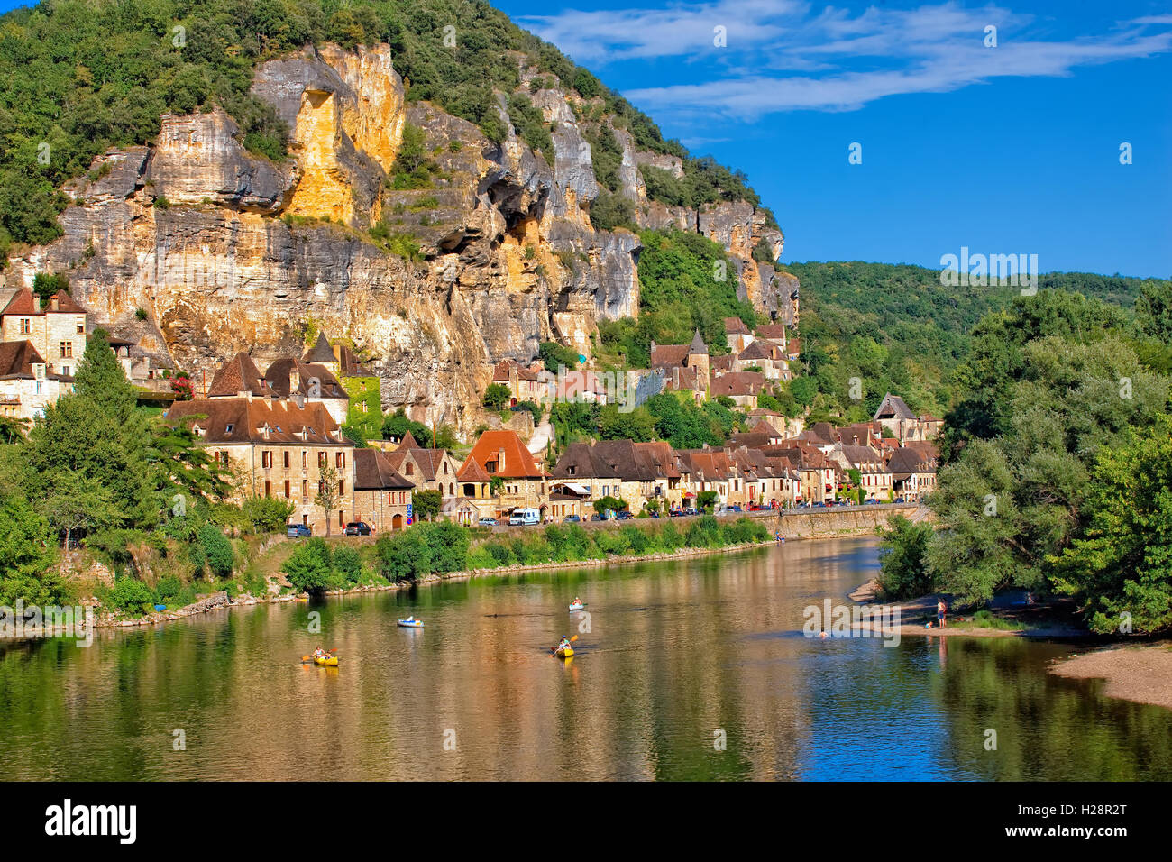 Das Dorf von Beynac-et-Cazenac, Dordogne, Frankreich Stockfoto
