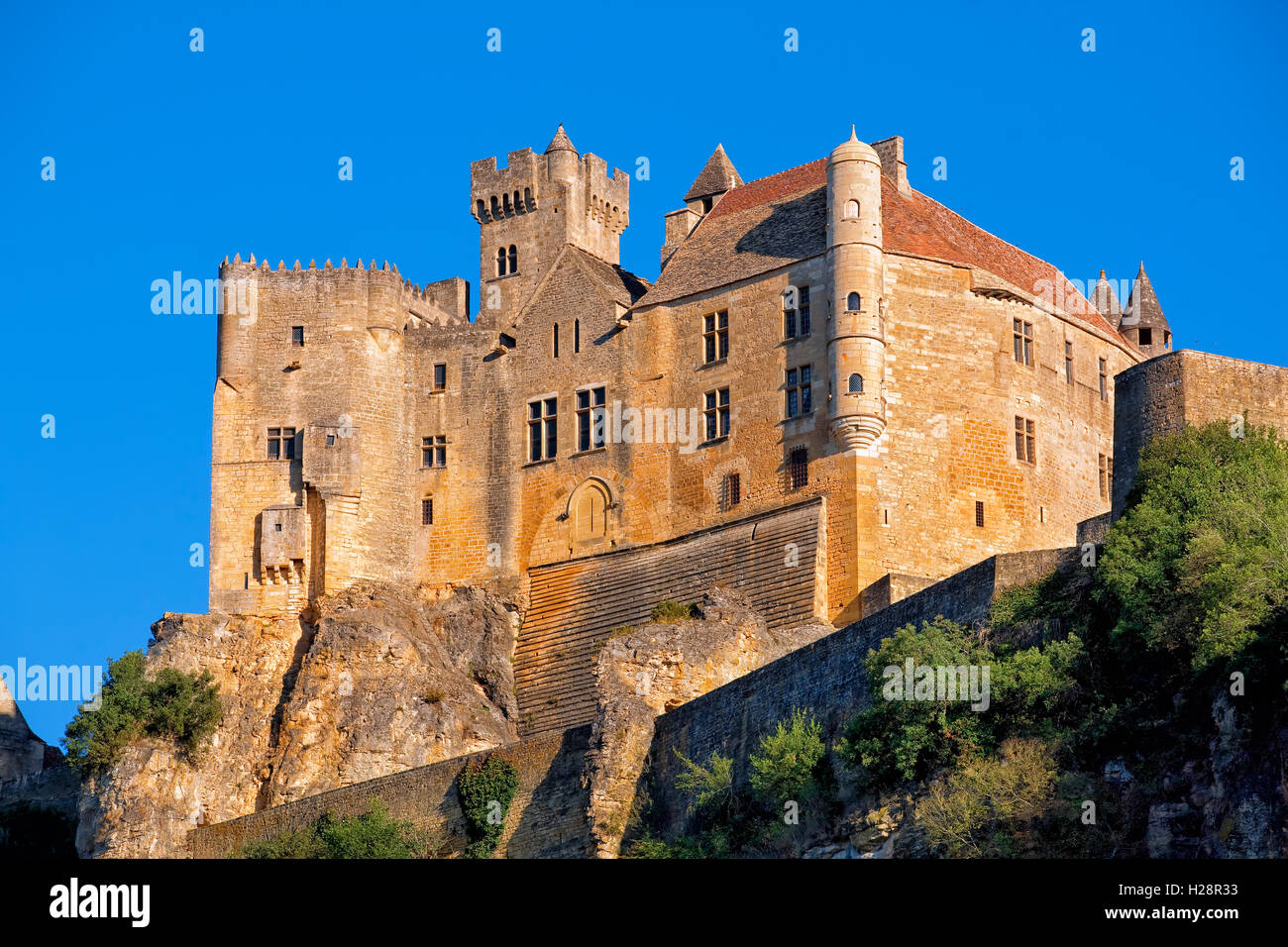 Schloss Beynac-et-Cazenac, Dordogne, Frankreich Stockfoto