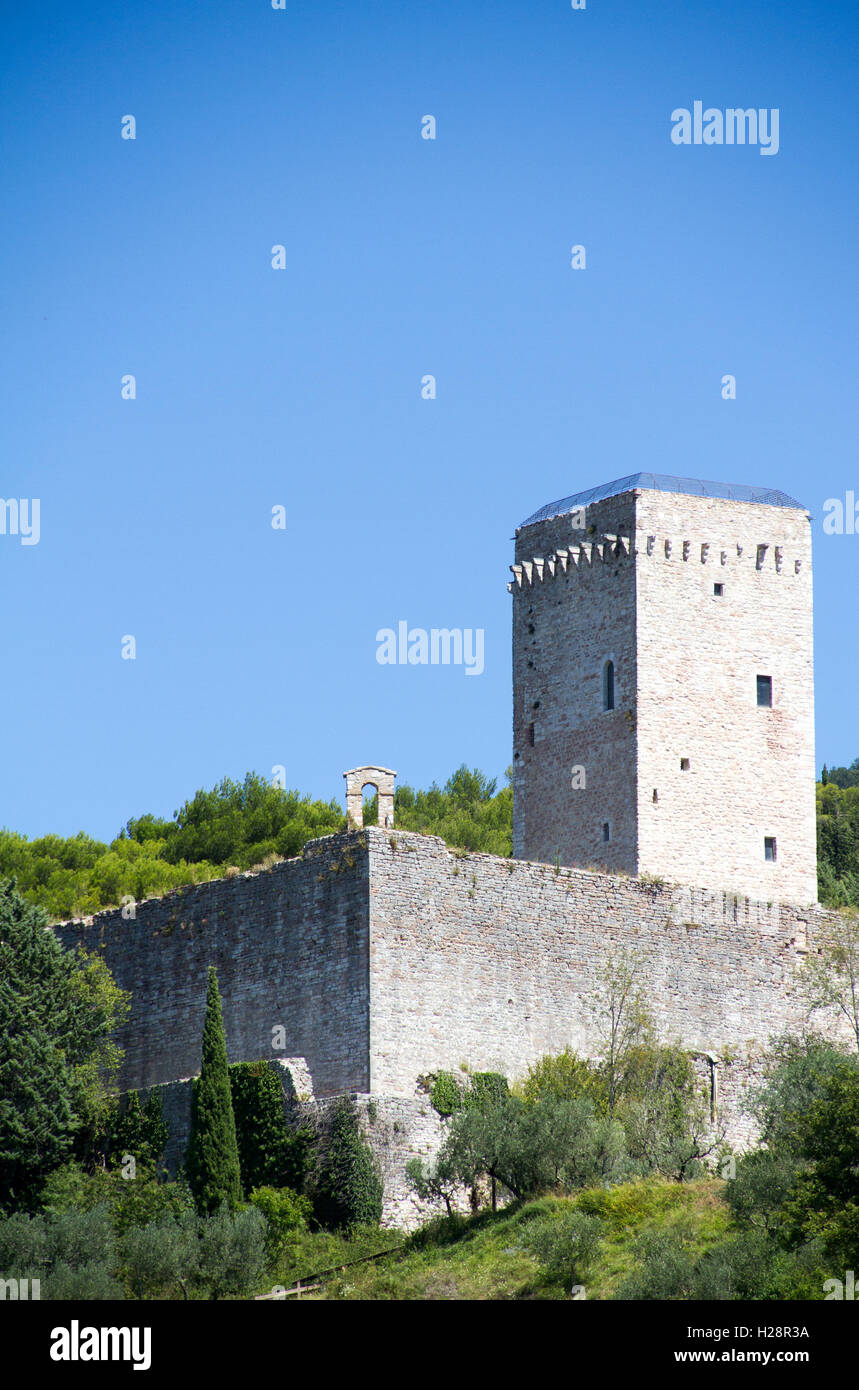 Rocca Maggiore in Assisi Italien Stockfoto