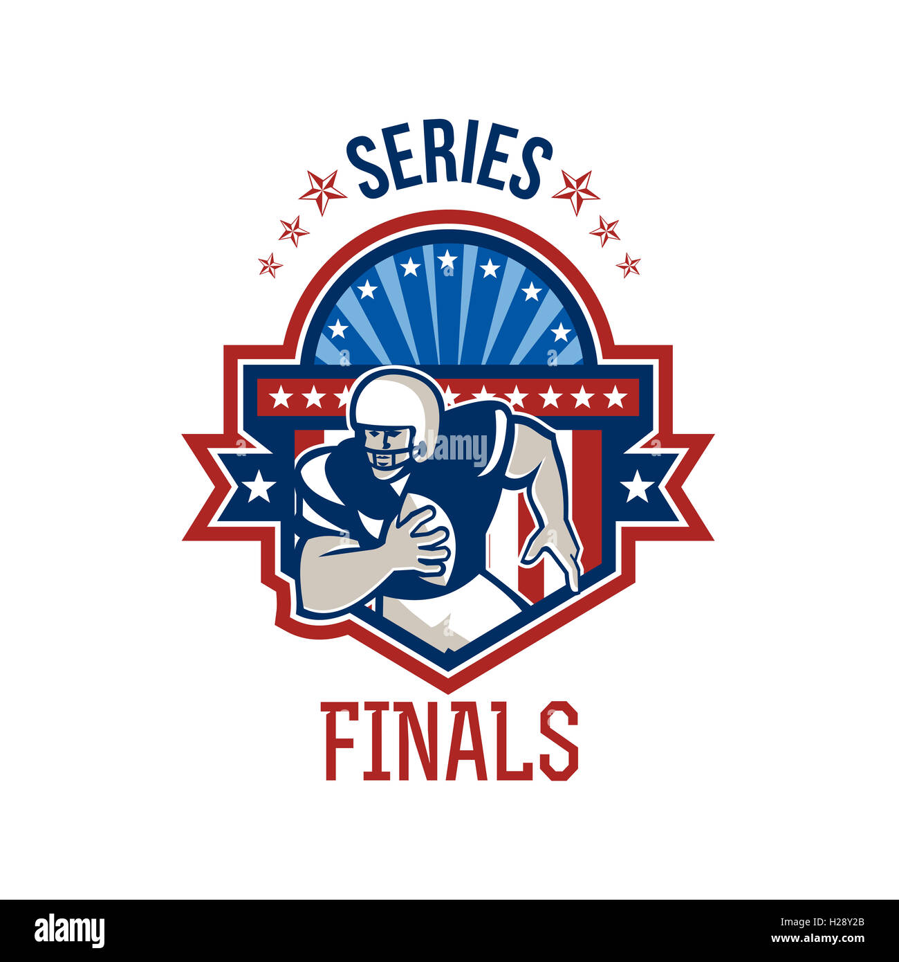 American Football QB Series Finals Crest Stockfoto