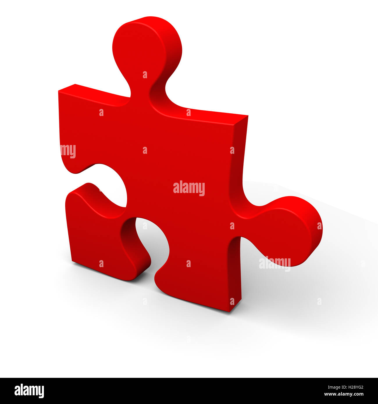 Roten Puzzleteil Stockfoto