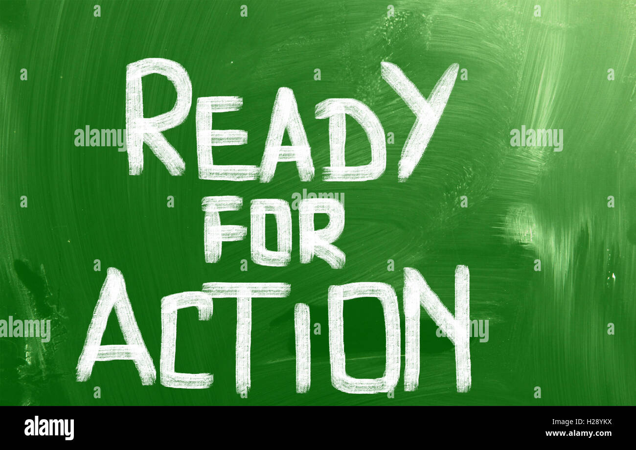 Bereit für Action Concept Stockfoto