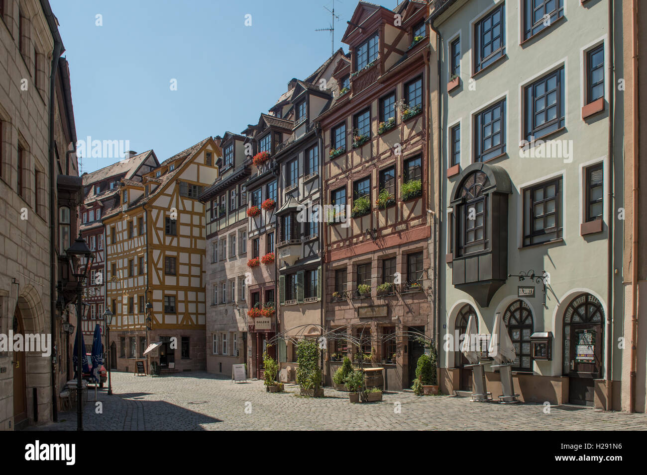 Weißgerbergasse, Nürnberg, Bayern, Deutschland Stockfoto