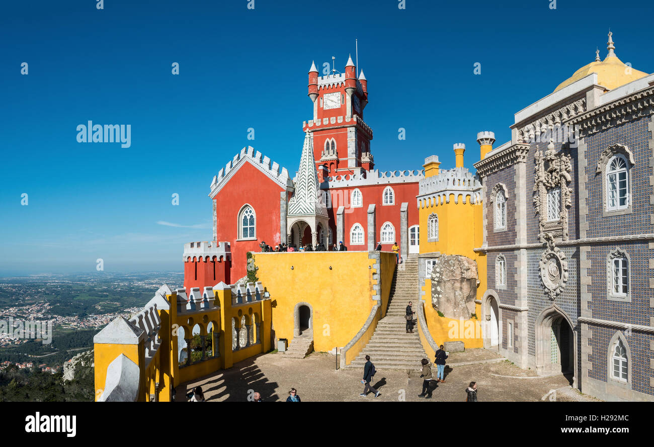 Palácio Nacional da Pena, Pena Nationalpalast von Sintra, Portugal Stockfoto