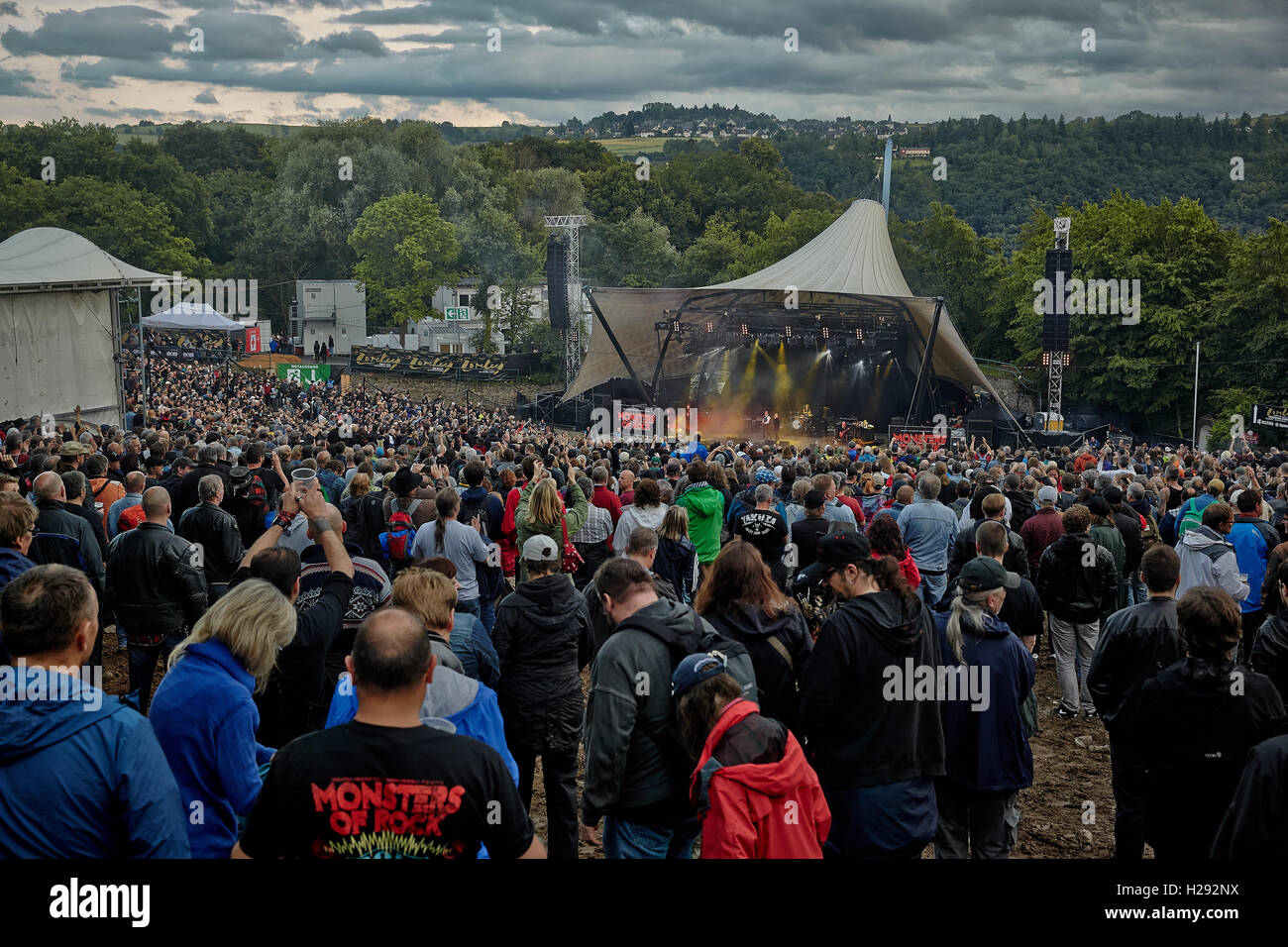 Loreley Freilichtbühne, Monsters of Rock, Hard Rock Festival, Sankt Goarshausen, Rheinland-Pfalz, Deutschland Stockfoto