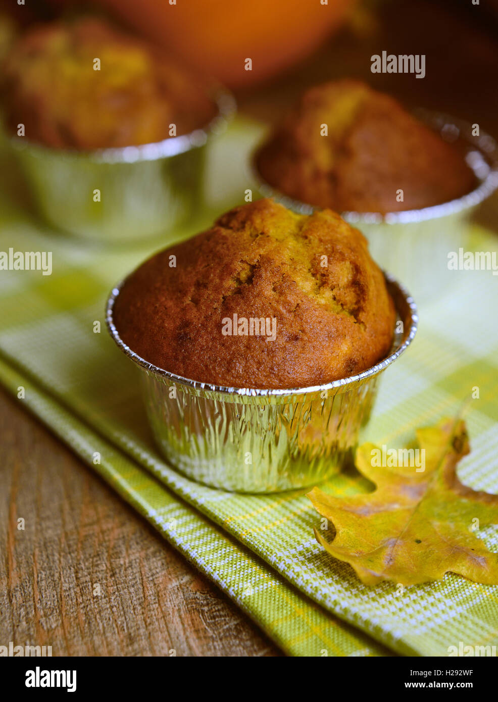 Roggen Kürbis-muffins Stockfoto