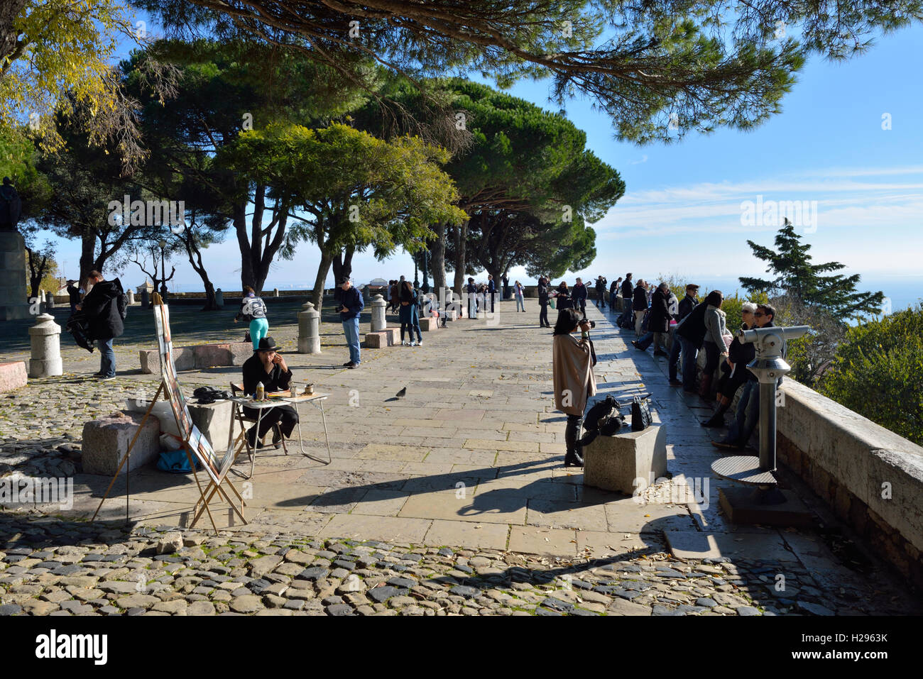 Castelo de Sao Jorge Schloss St. Georg Lissabon Portugal EU Stockfoto