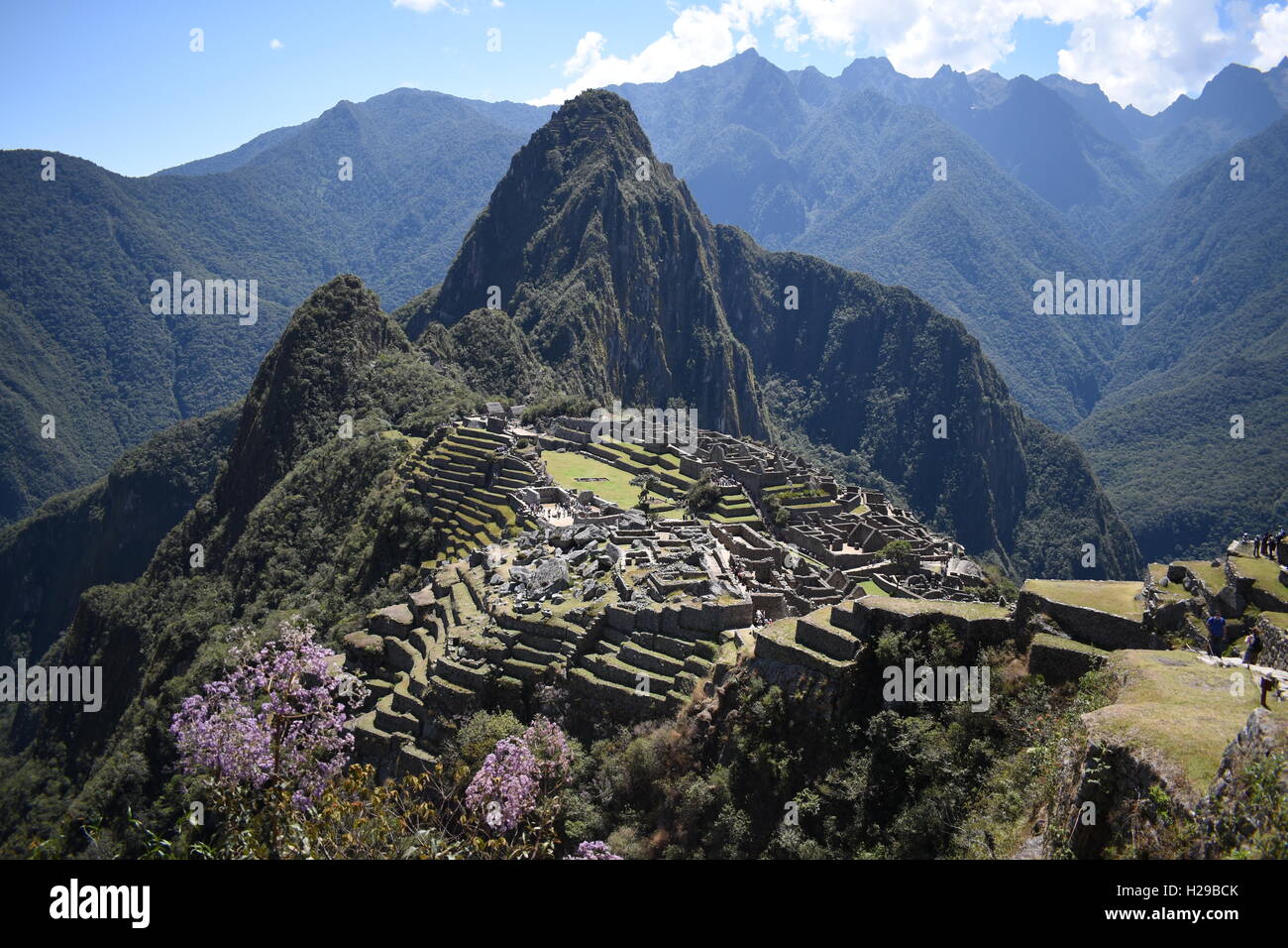 Die Inka-Siedlung von Machu Picchu, Peru. Stockfoto