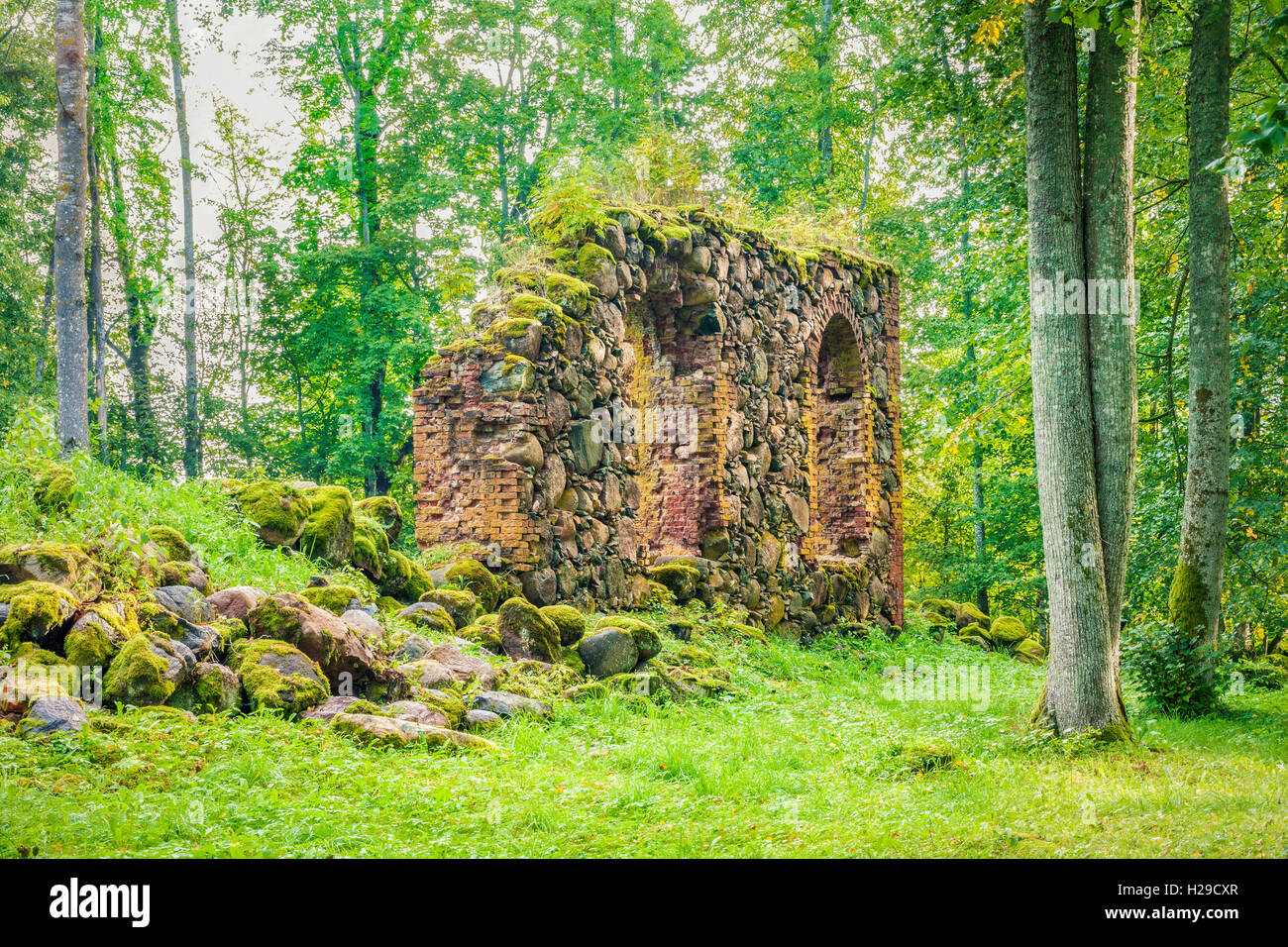 Ruinen der alten Kirche Stockfoto