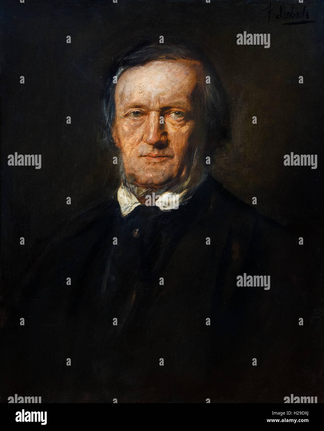 Richard Wagner. Porträt des deutschen Komponisten, Wilhelm Richard Wagner (1813-1883), von Franz von Lenbach, Öl auf Leinwand, 1895. Stockfoto
