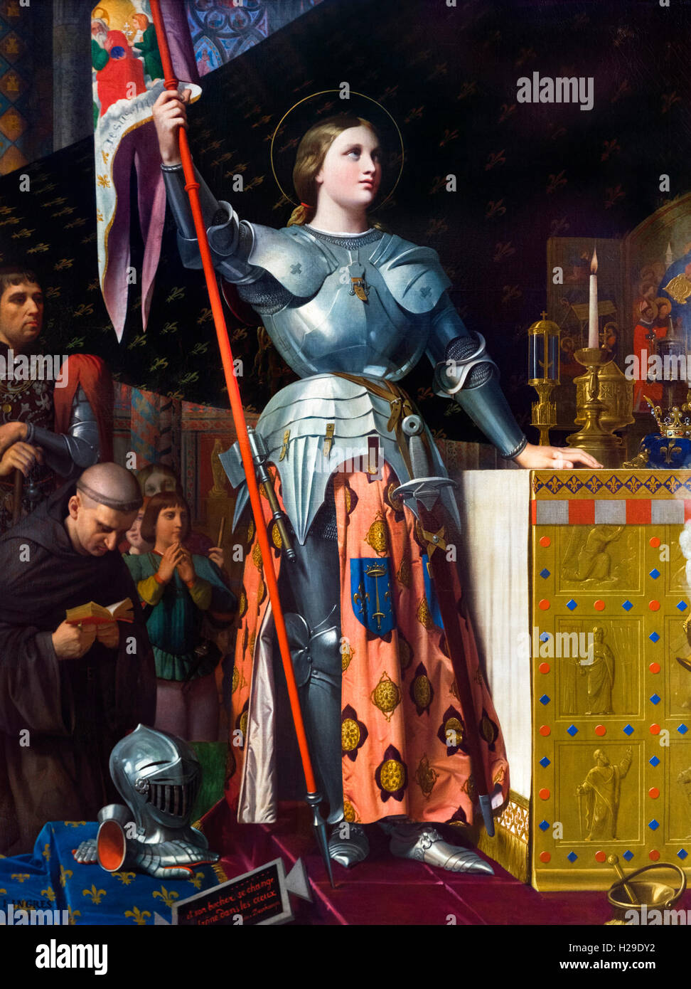 Jeanne d’Arc. Gemälde von Jean Auguste Dominique Ingres, Öl auf Leinwand, 1854 Stockfoto