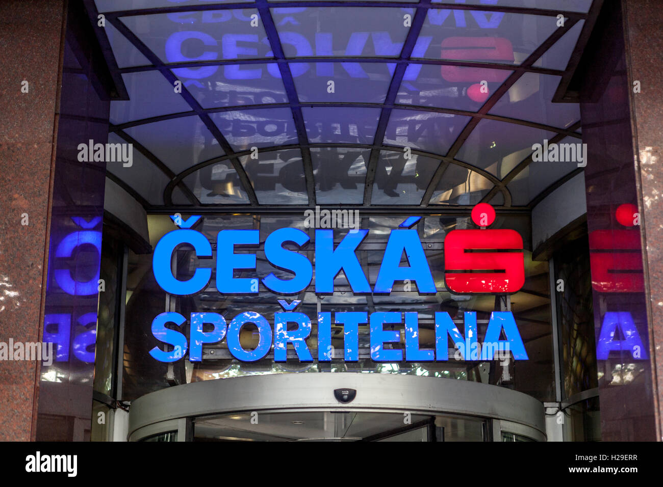 Ceska Sporitelna Zeichen logo Stockfoto