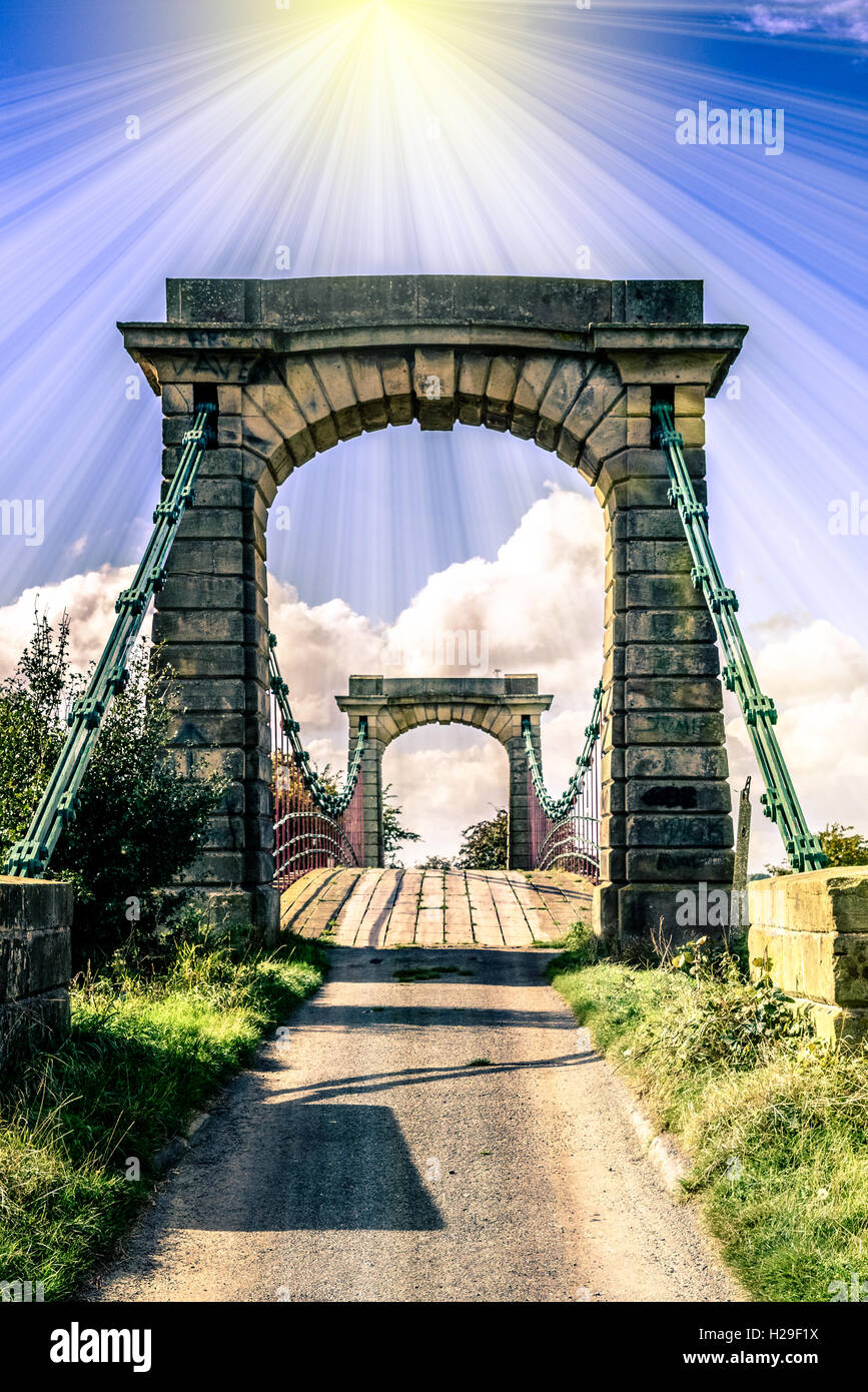 Horkstow Hängebrücke, Horkstow, North Lincolnshire Stockfoto