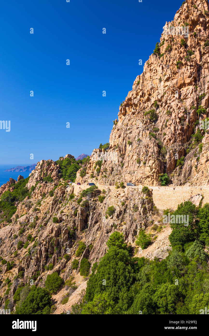 Calanques de Piana an der West Küste von Korsika Stockfotografie Alamy